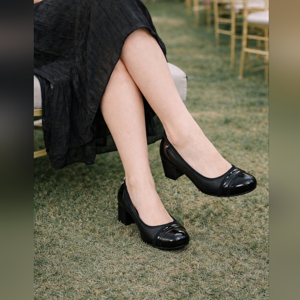 Anne Klein Black Ballet Style Block Heel iflex Guardian